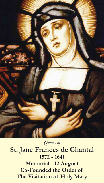 St. Jane Frances de Chantal Holy Card